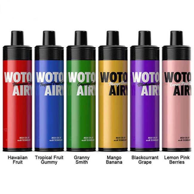充電式 1000 パフ 使い捨て Vape ポッド デバイス キット Wotofo Airy ポータブル ポッド Vape
