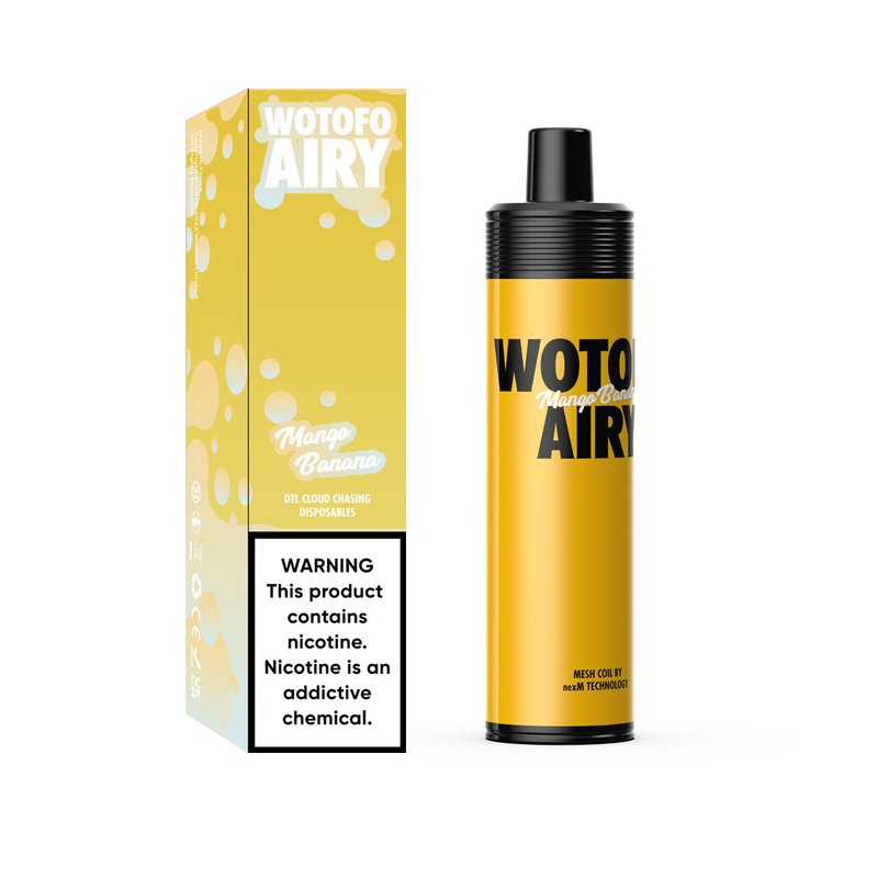 充電式 1000 パフ 使い捨て Vape ポッド デバイス キット Wotofo Airy ポータブル ポッド Vape