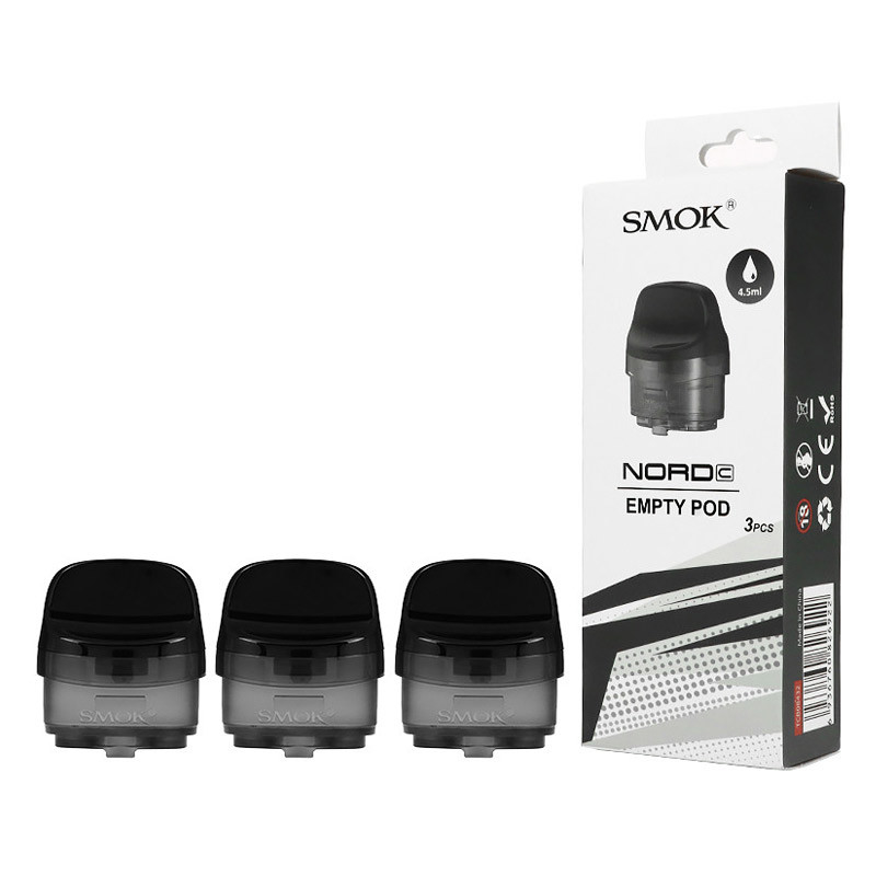 SMOK ノルド C 空きポッドカートリッジ 4.5ml 3個/パック トップ充填 空きポッド