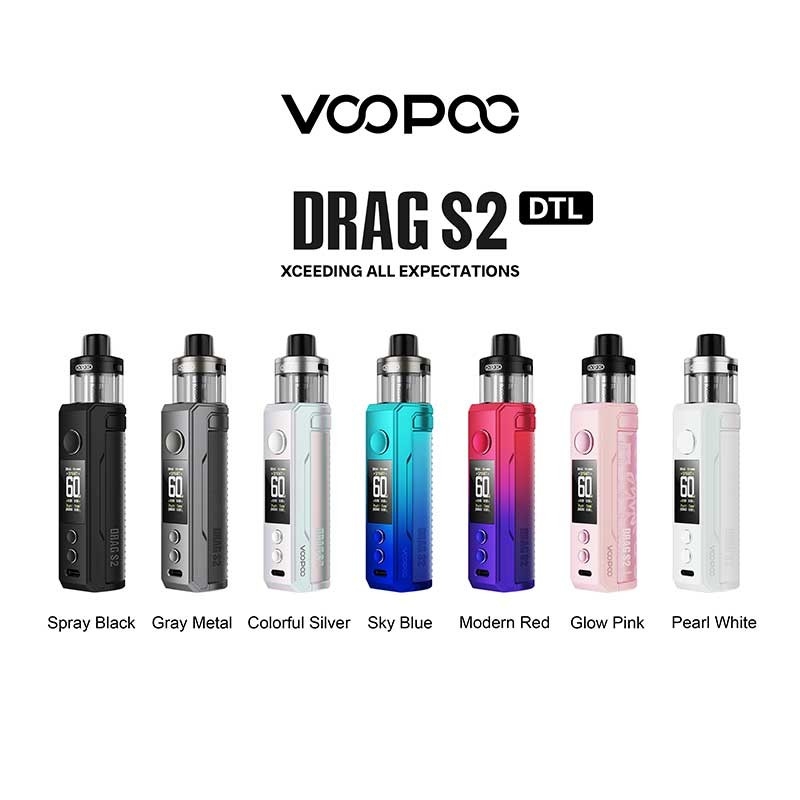Voopoo ドラグ s2 Pod Mod キット 60w PnP X カートリッジ DTL / MTL 2500mAh 5ml