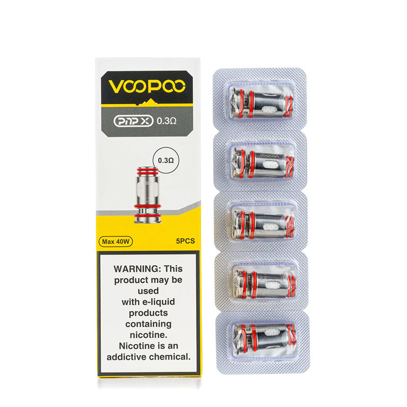 Voopoo PnP X 交換コイル 5pcs / Argus Pro 2 キット / ドラグ 5 キット / Uforce-X タンク / Doric 60 Pro のパッケージ