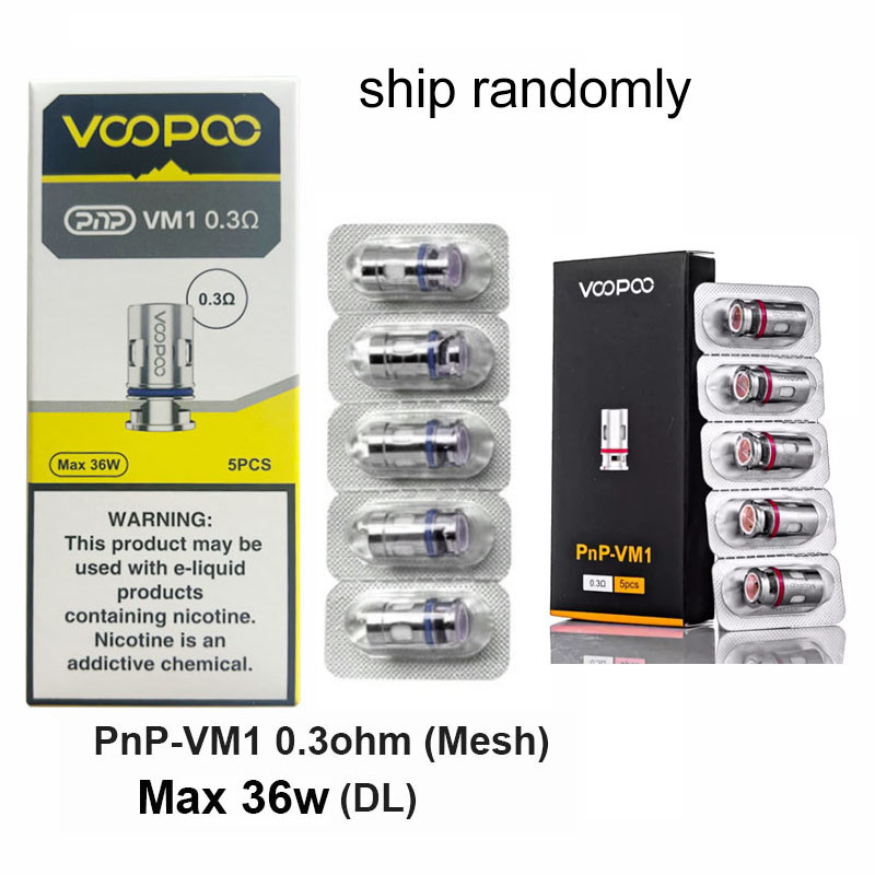 VOOPOO PnP 代替コイル 5個/パック ドラッグベビー/ミニ/2/S/X,VINCIシリーズキット,Argus Pro,PnP 20/22,V.SUIT